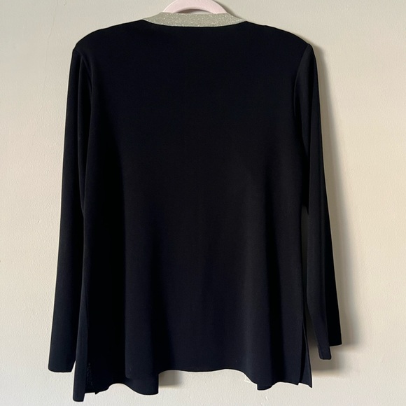 Misook Black and Gold Knit Cardigan • S - Picture 3 of 5